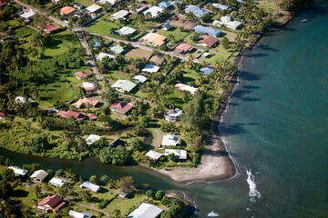 Tahiti Residential Area Tropical Islands of French Polynesia