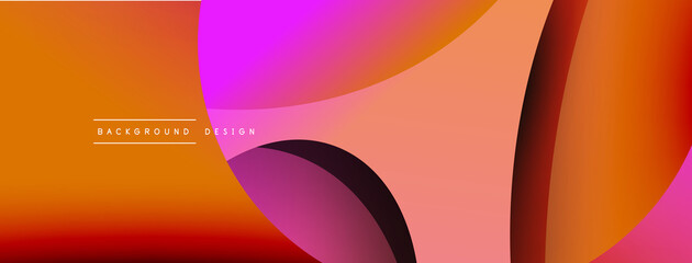 Creative geometric wallpaper. Minimal abstract background. Circle and wave composition vector illustration for wallpaper banner background or landing page