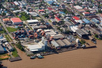 Georgetown Industry Along the Demerara River Guyana