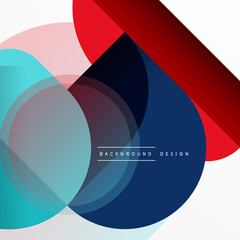 Fototapeta premium Creative geometric wallpaper. Minimal circle triangle and square line abstract background. Vector illustration for wallpaper banner background or landing page