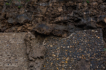 Abstract background of stone wall texture