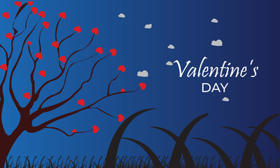 Valentine's Day background February 14th