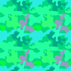 Camouflage background. Vector seamless pattern. Abstract ornament. Design print for textile, fabric, wallpaper, background.