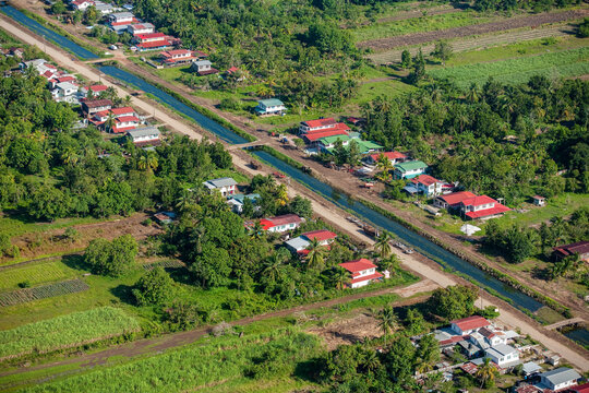 Water Canal Irragation and Farming in West Demerara Guyana
