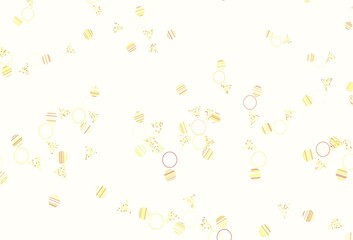 Light Green, Yellow vector texture with triangular style with circles.