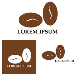 coffee bean icon vector illustration template