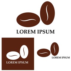coffee bean icon vector illustration template