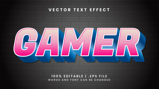 Gamer editable text effect with esport and team text style