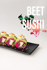 beetroot sushi roll