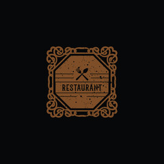 classic restaurant logo emblem template
