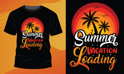 Summer Typography T-Shirts Design Bundle, Family Vacation summer T-shirt Design Graphic,  Summer Sun Watermelon, Shady Beach Summer T-shirt Design Vector, Sunset Beach T-shirt Design Illustration.