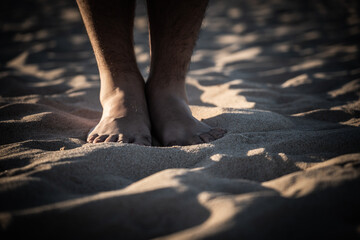 walking on the beach