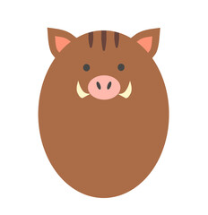 丸くてシンプルなかわいい猪