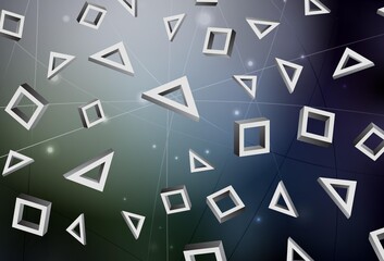 Dark Blue, Green vector texture in rectangular style.