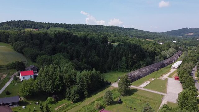 German command post world war 2 in the vicinity of Stepin. The structures were given the codename of Anlage Sud. Aerial View of Railway Shelter in Stepin, Poland.
