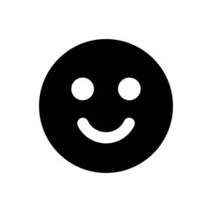 Happy smiley face icon. Positive feeling icon in graphic design.