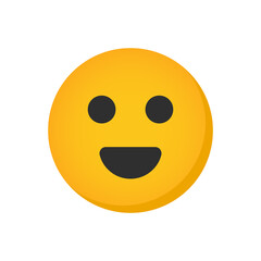 Joyful emoji. Happy face icon vector illustration.