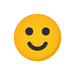 Happy emoji icon. Smiley face symbol. Facial expression concept