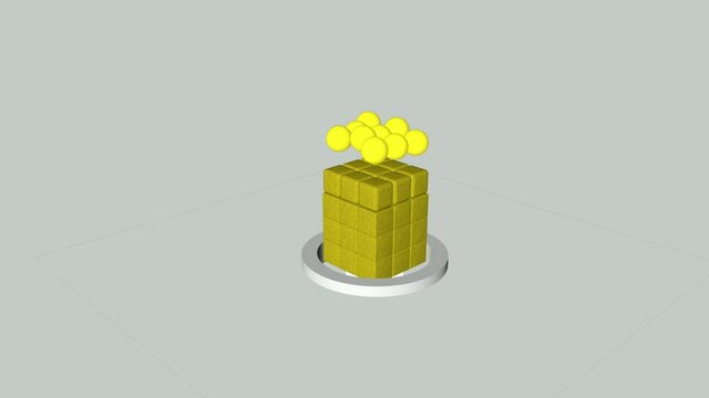 A 3D Animation Of The Showreel Cube And Spheres