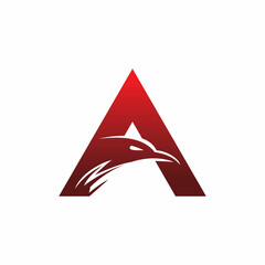 Fototapeta premium a letter eagle logo design