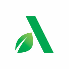 a letter leaf logo design
