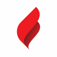 red f flame logo design