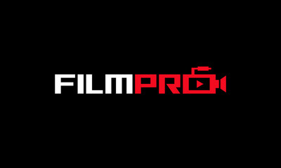 Film pro typography logo design.