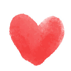 水彩風赤いハート
