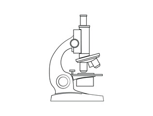 microscope diagram isolated on white 