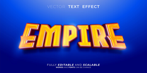 Naklejka na ściany i meble Empire editable 3d text effect decoration background