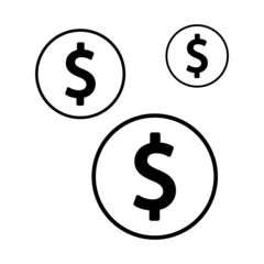 Dollar coin icon