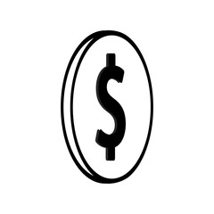 Dollar coin icon