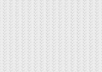 Vector seamless pattern with striped fish scales. Stylish monochrome geometric texture. Modern abstract background.