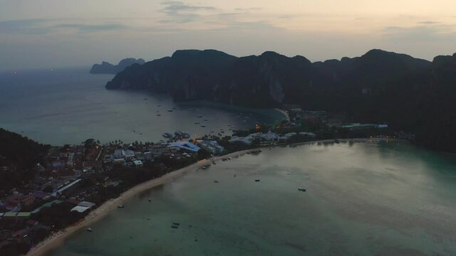 Aerial view of famous Phi Phi island in southern Thailand
