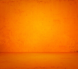 empty orange interior
