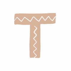 Vector Illustration of letter T. Flat icon