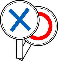 Obraz premium バツを強調するアイコン