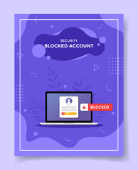 blocked account concept for template of banners, flyer, books, and magazine cover