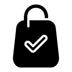 bag glyph icon