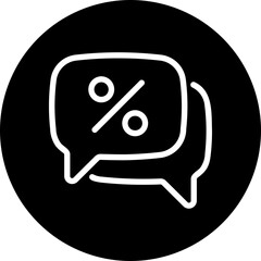 discount chat glyph icon