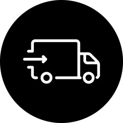 fast delivery glyph icon