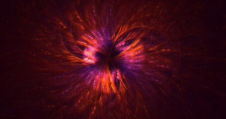 3D rendering abstract fractal light background