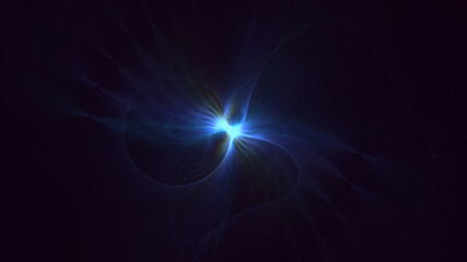 Obraz premium 3D rendering abstract fractal light background