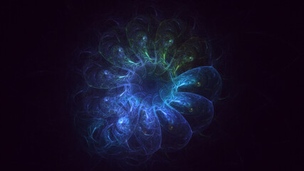 3D rendering abstract fractal light background