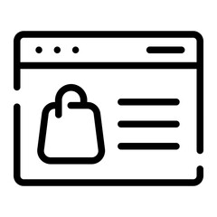 website store line icon