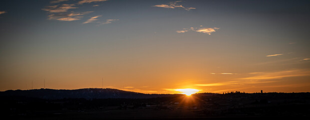 Obraz premium sunset in the mountains