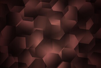 Light Pink, Red vector pattern with colorful hexagons.