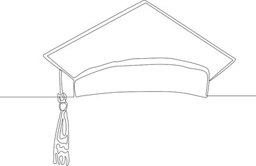 Fototapeta na wymiar Graduation gown after formal education. Vector colorful illustration. 