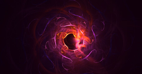 3D rendering abstract colorful fractal light background
