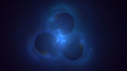 3D rendering abstract multicolor fractal light background